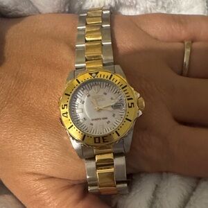 Two-Tone Silver and Gold Women's Watch
